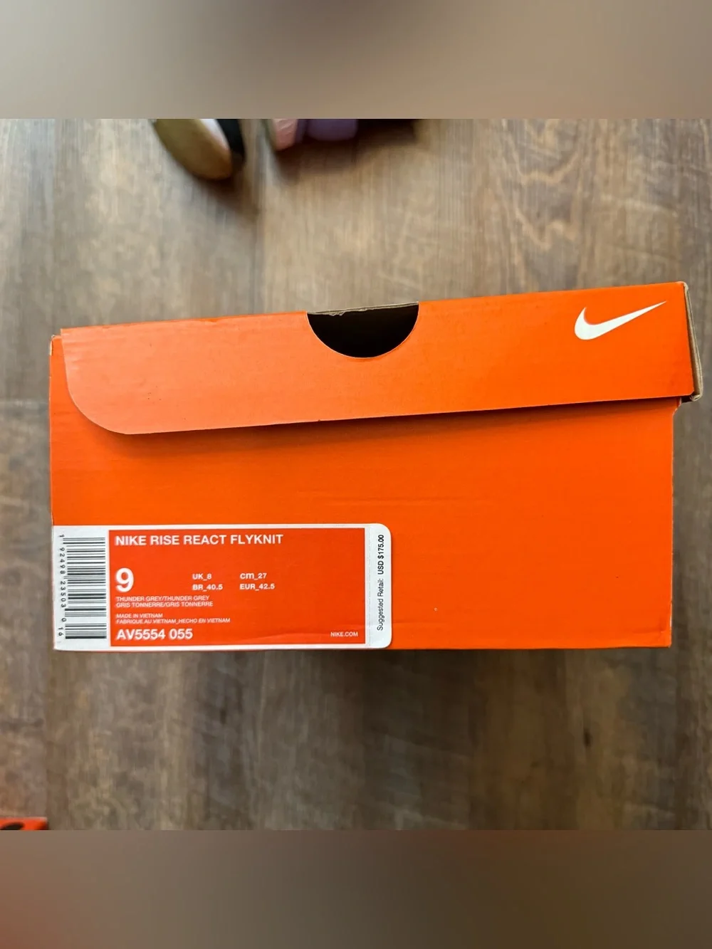 Nike Rise React Flyknit Thunder Grey